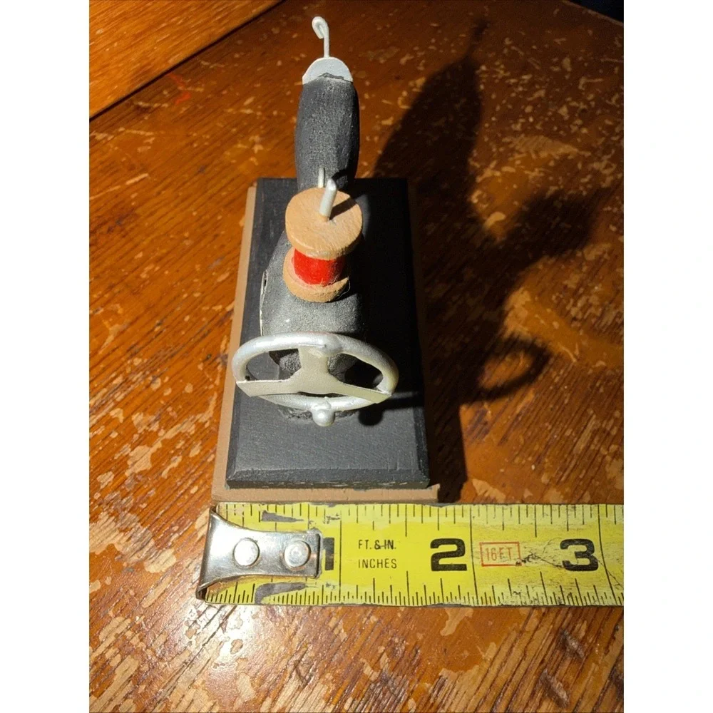 Vintage Miniature Toy Sewing Machine Made In Philippines Print Tray So Cute!